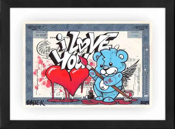 Affordable ▷ I Love You by Kevin Shadee, 2022 | Posca Paintings
