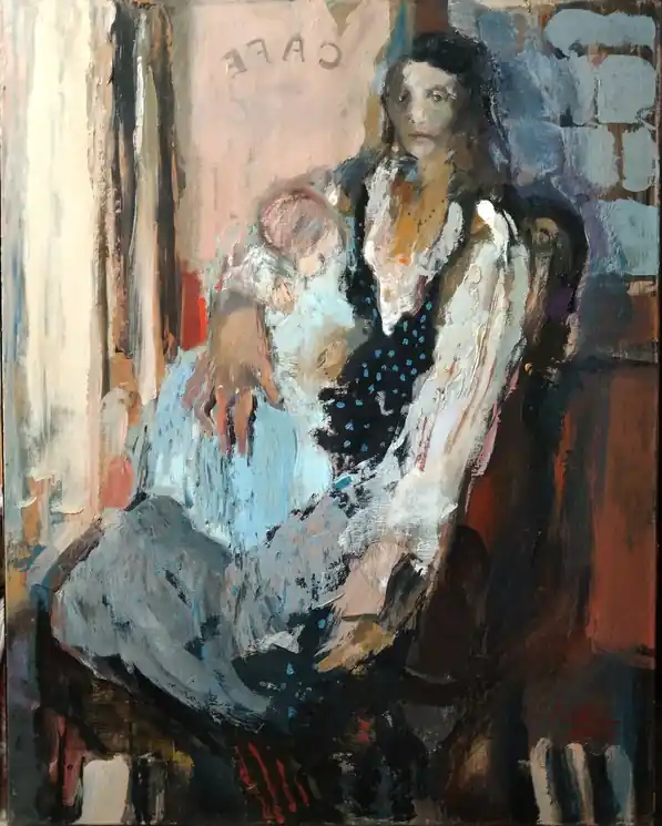Modern ▷ Les nuits blanches by Fabienne Comte, 2012 | Oil Painting for Sale