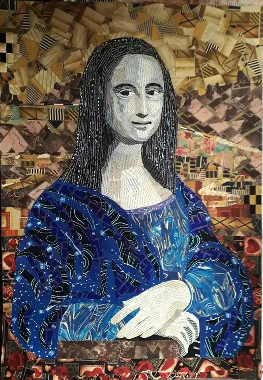 Last Chance ▷ Mona Lisa by Paulo Lionetti, 2023 | Collage Drawing