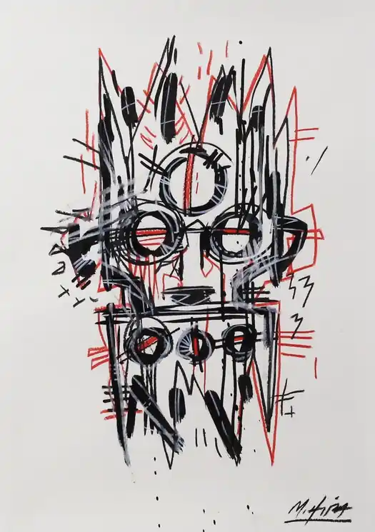 Best Choice ▷ Tiki Punu by Marcus Hipa, 2021 | Marker Paintings