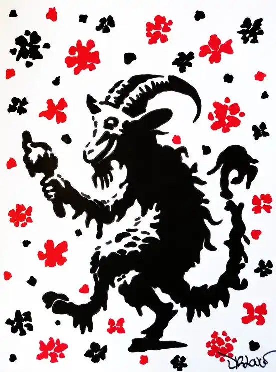 Don’t Miss Out ▷ The happy goat by Dr. Love, 2025 | Marker Paintings