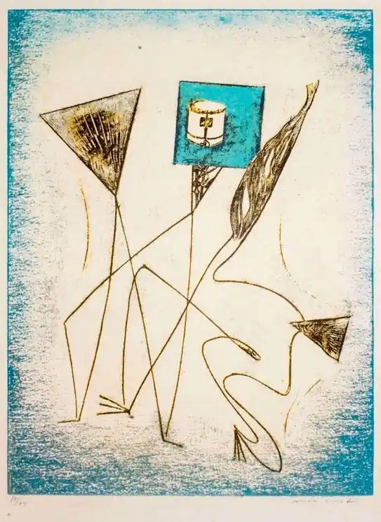 ▷ Composition by Max Ernst, 1974 | Etching Print Luxury