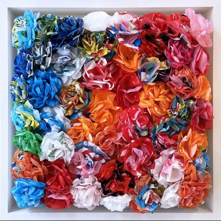 ▷ Jardin secret… III (Expression libre ) by Olivier Messas, 2023 | Collage Sculpture Fresh Stock