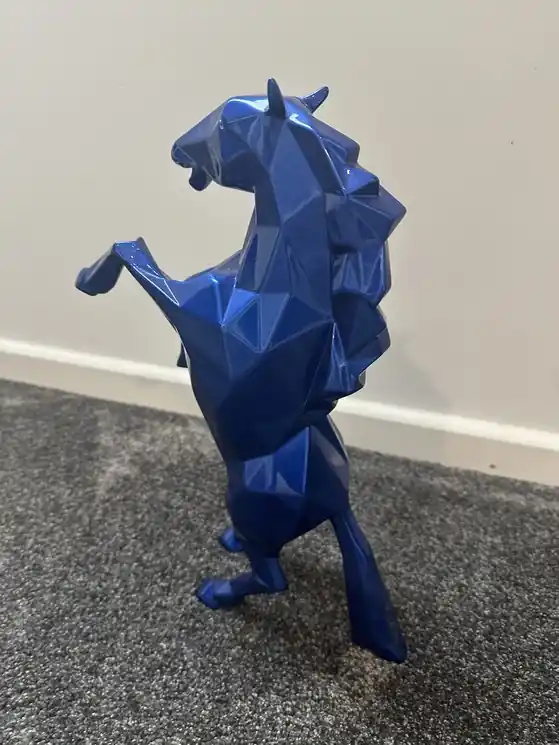 Today Only ▷ Cheval cabré bleu Mick by Richard Orlinski, 2023 | Resin sculpture