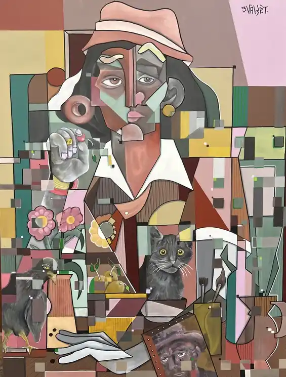 Low Price ▷ La femme à la fenêtre by AKET, 2025 | Acrylic Painting