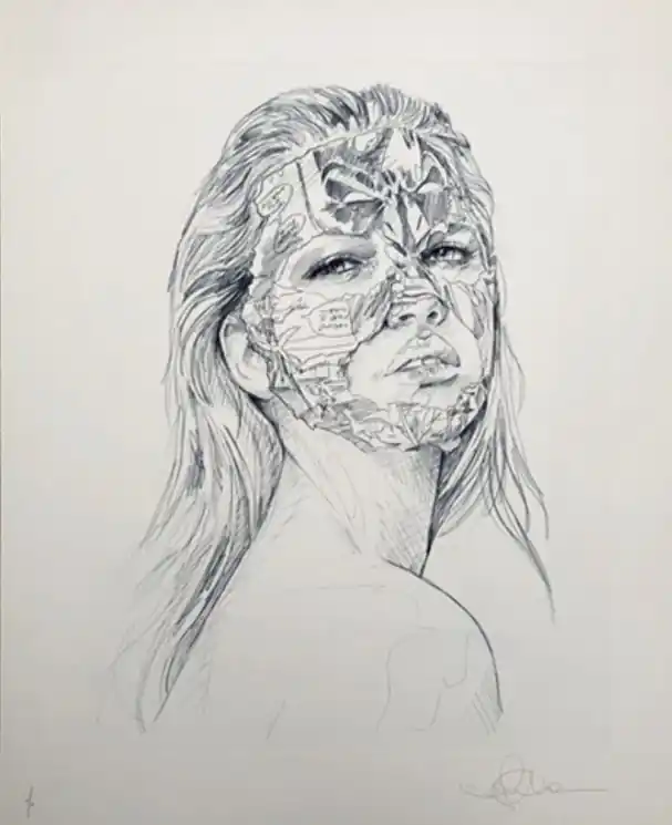 Modern ▷ La Cage Et La Trace Du Crayon (Large) by Sandra Chevrier, 2019 | Etching Print
