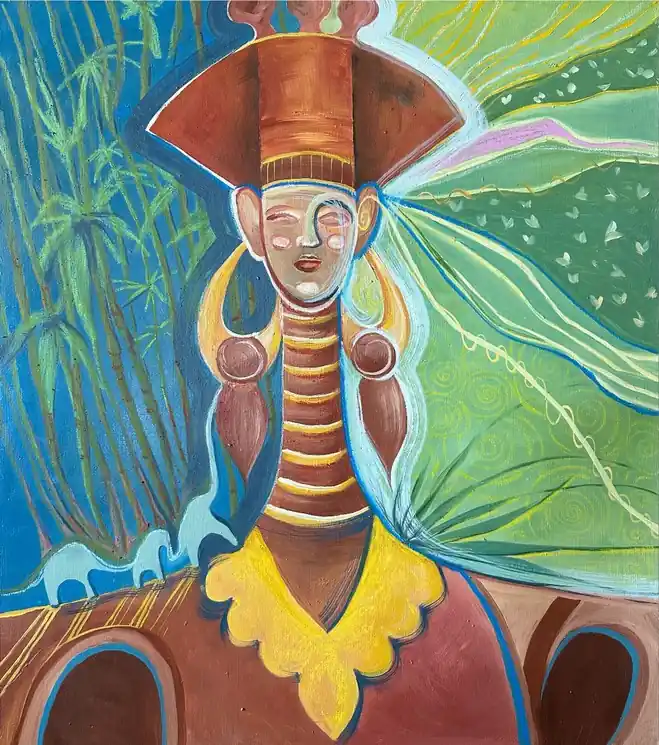 Trusted Brand ▷ Colors of Asia by Elya Reshetnikova, 2023 | Oil Painting for Sale