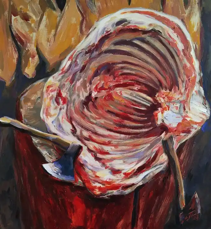 Mega Sale ▷ Piece of Meat by Pavlenko Leonid, 2025 | Oil Painting for Sale