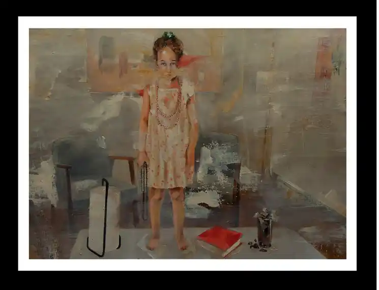 Low Price ▷ The girl of Rene Metras by Segreba Amadeo, 2020 | Mixed Media Painting