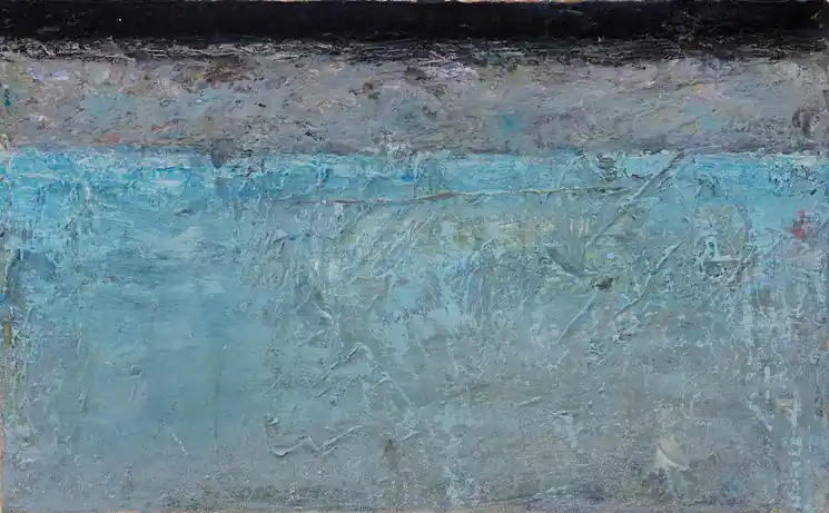 Fresh Stock ▷ Almost Abstract Landscape - 1 (Ocean) by Zakhar Shevchuk, 2019 | Oil Painting for Sale