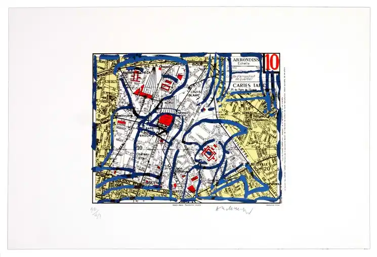 ▷ Dixième arrondissement de Paris by Pierre Alechinsky, 1983 | Lithographs Crafted
