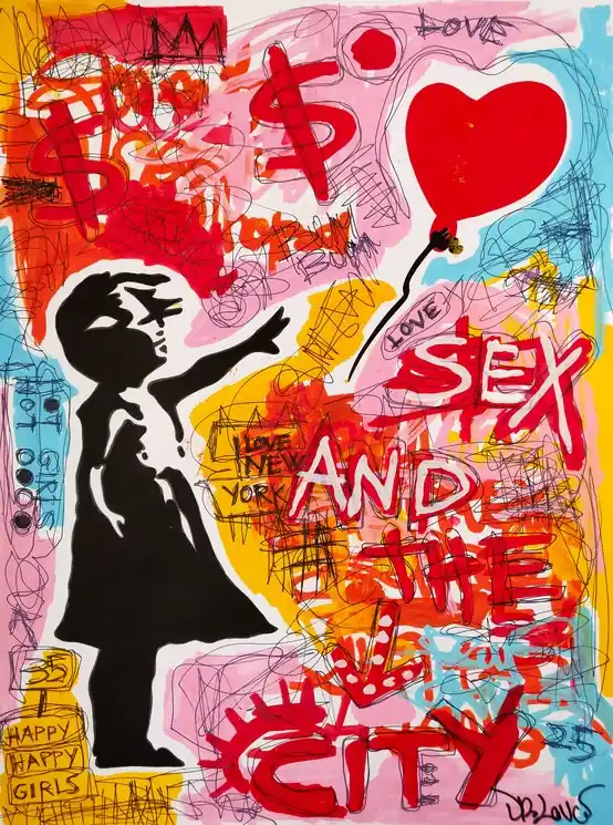▷ City of love (tribute to Banksy) by Dr. Love, 2025 | Collage Painting Grab Now