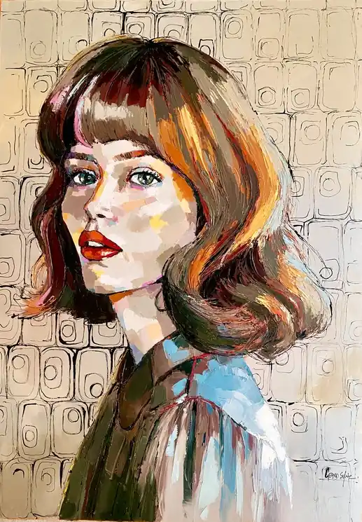▷ Moi, je me demande aussi by Sylvie Gerard, 2025 | Ink Painting Warranty Included