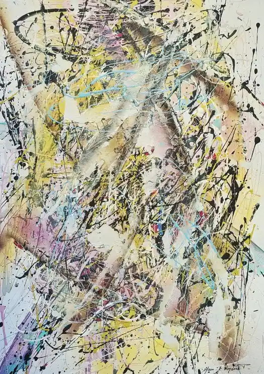 ▷ Aurore by Marie-Laure Romanet Prin, 2021 | Acrylic Painting Top Rated