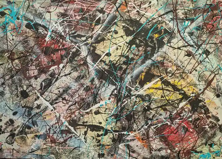 ▷ Les ailes du temps by Marie-Laure Romanet Prin, 2021 | Acrylic Painting Must Have
