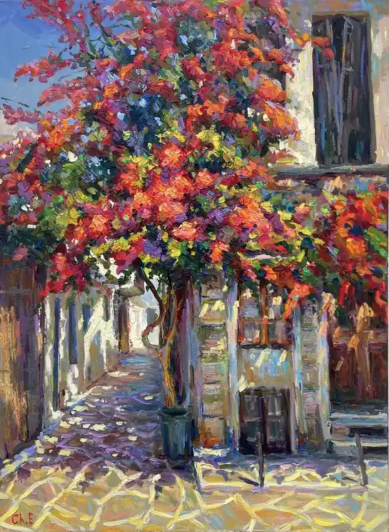 ▷ Flowered tree by Evgeny Chernyakovsky, 2025 | Oil Painting for Sale High Quality