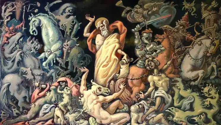 ▷ Visions of John the Evangelist by Daniil Litvinov, 2023 | Oil Painting for Sale Discount