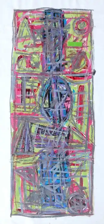 New Arrival ▷ Figures on the axis by Karl-Karol Chrobok, 2014 | Collage Painting