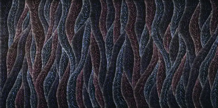 ▷ Wanakiji Jukurrpa (Bush Tomato Dreaming / Rêve de la Tomate de Brousse) by Debbie Brown Napaljarri, 2024 | Acrylic Painting Top Pick