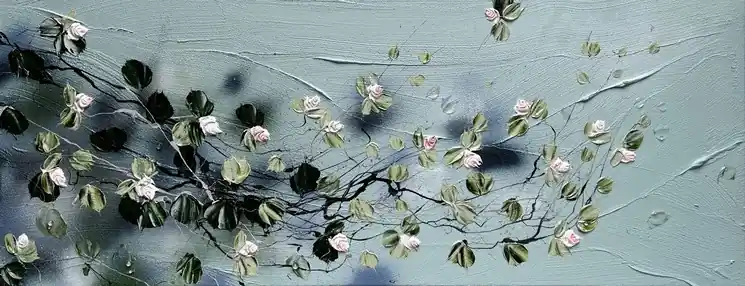 ▷ Blossoming metamorphosis I by Anastassia Skopp, 2024 | Mixed Media Painting Time-Limited