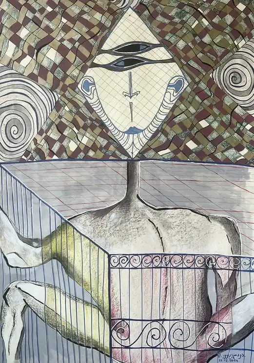 ▷ Smile by Tsotne Kveselava, 2024 | Mixed Media Painting Popular