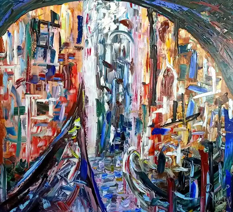 Exclusive ▷ Misteri a Venezia by Antonino Puliafico, 2024 | Oil Painting for Sale