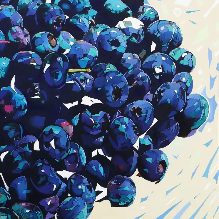 Exclusive ▷ Blueberries 05 by Rafal Gadowski, 2024 | Oil Painting for Sale