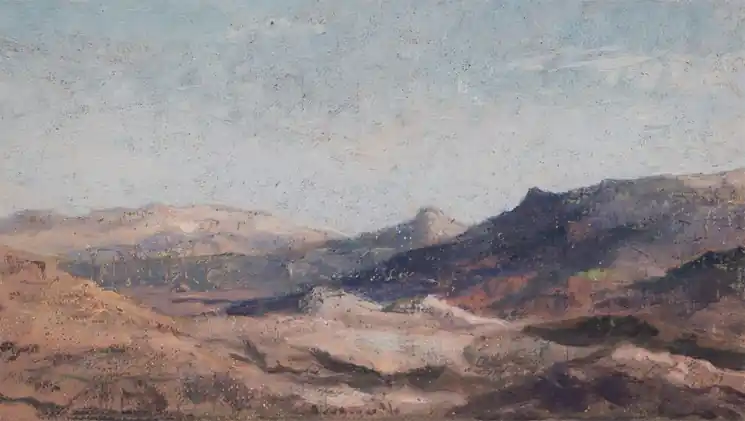 ▷ Les montagnes au-dessus de Ronda by André Boubounelle, 2025 | Oil Painting for Sale Seasonal Sale