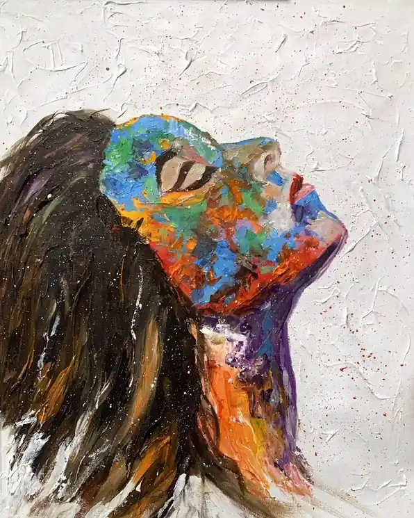 Save Now ▷ Color of Emotion, Face to the Sky by Schagen Vita, 2025 | Acrylic Painting
