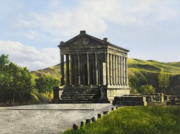 Last Chance ▷ Garni Pagan Temple by Sergey Miqayelyan, 2025 | Oil Painting for Sale