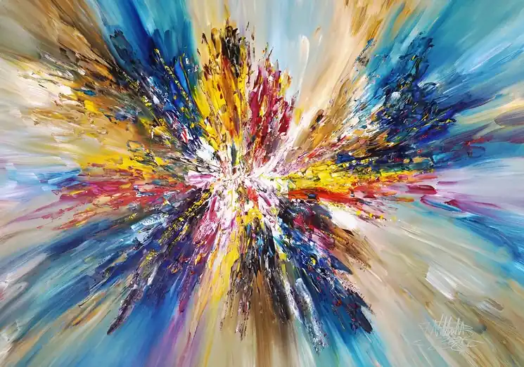 ▷ Magical Energy Cloud XL 5 by Peter Nottrott, 2024 | Acrylic Painting Low Price