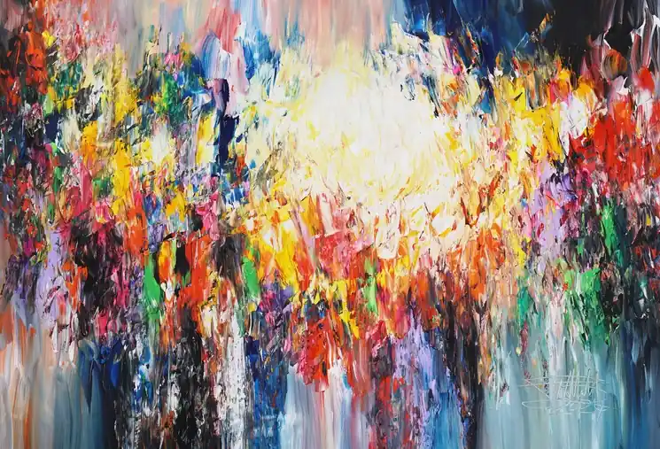 ▷ Gate to Heaven XL 2 by Peter Nottrott, 2024 | Acrylic Painting Worldwide Shipping