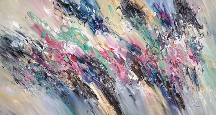 Worldwide Shipping ▷ Dream Journey L 1 by Peter Nottrott, 2024 | Acrylic Painting