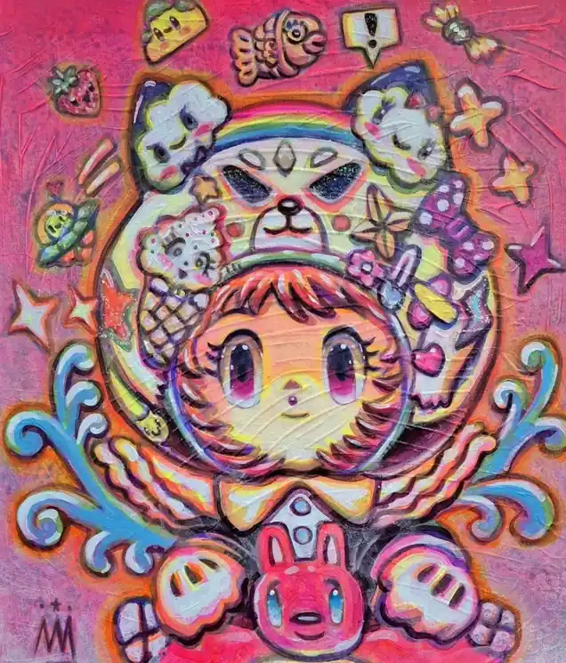 Mega Sale ▷ Chun -Ja's Multiverse Story - Chunja World by Shin Seung-Hun, 2025 | Acrylic Painting