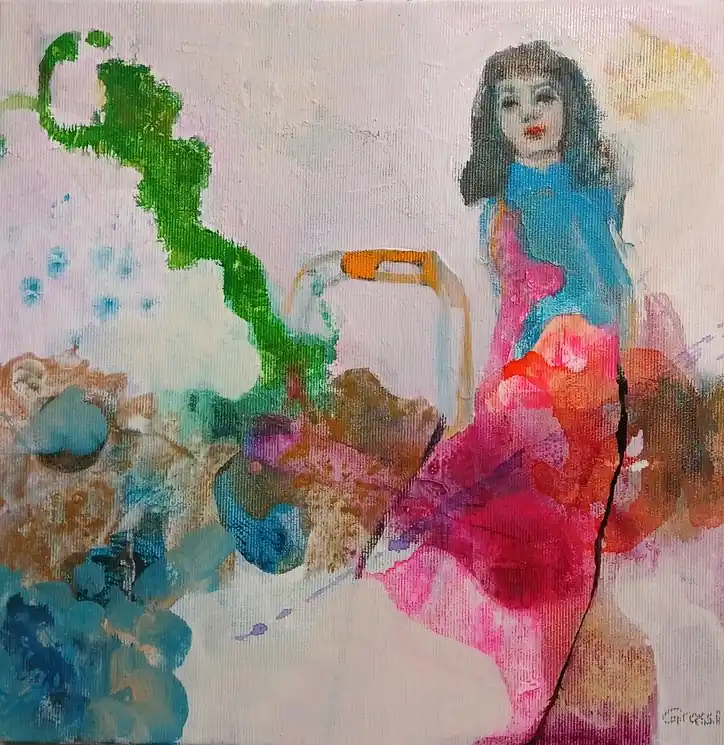 ▷ Promenade by Marta Grassi, 2024 | Charcoal Painting Hot Deal