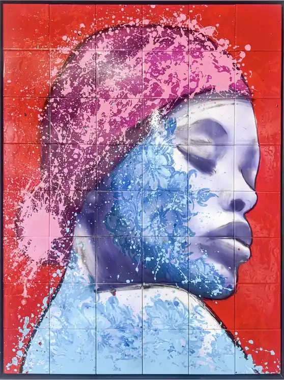 Direct From Manufacturer ▷ Afro fado - red by O Gringo, 2025 | Mixed Media Painting