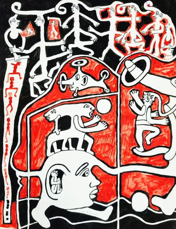 Clearance ▷ Sans titre (n°4) by Yvon Taillandier, 1990 | Mixed Media Painting