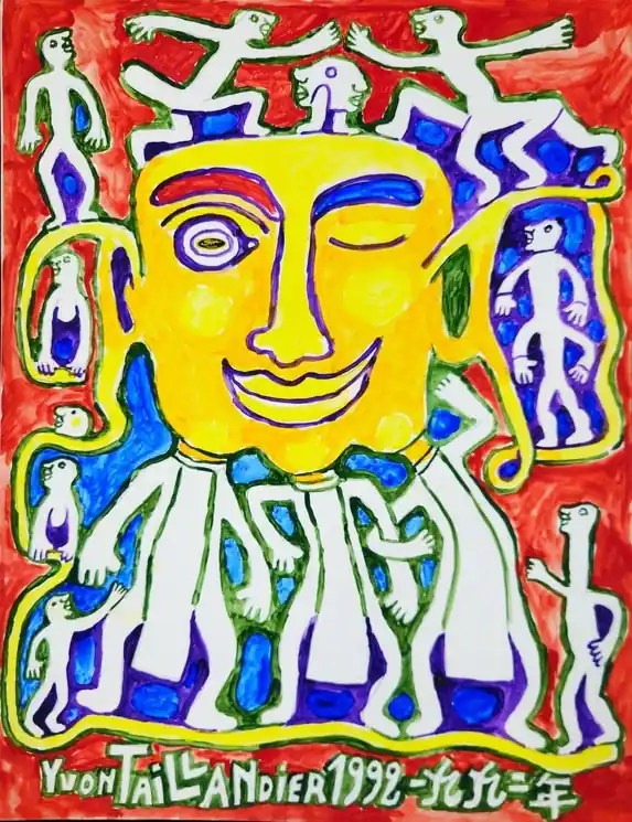 Money Back Guarantee ▷ Sans titre (Clin d'oeil) by Yvon Taillandier, 1992 | Mixed Media Painting