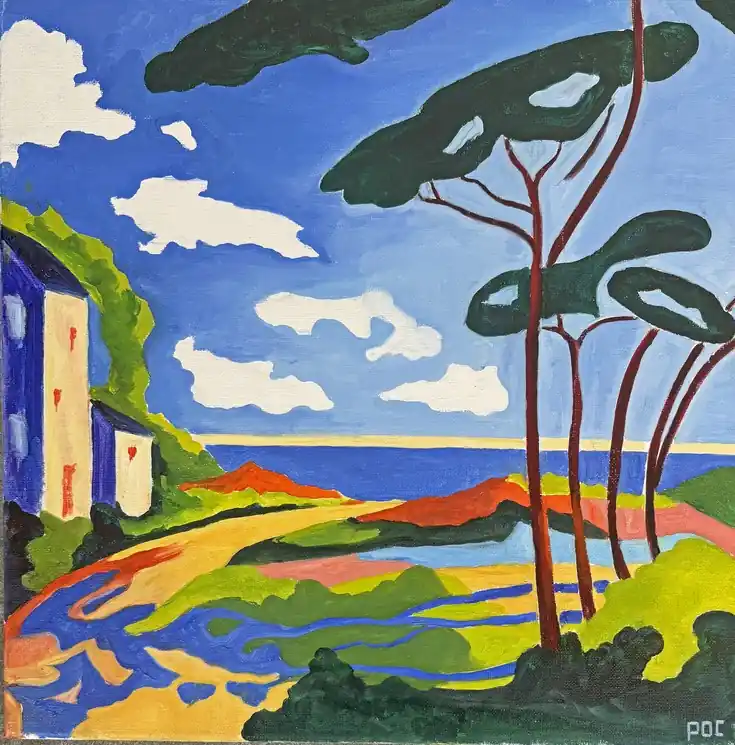▷ Grande discussion by Odile Pinto-Corbin, 2025 | Oil Painting for Sale Hot Picks
