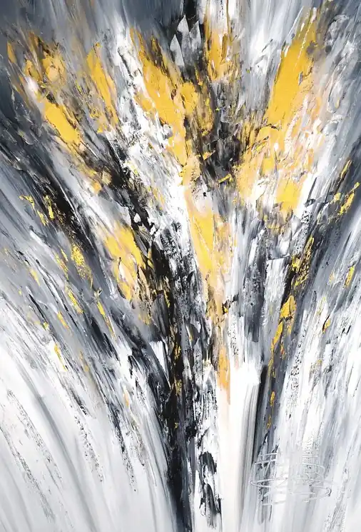 Editor’s Pick ▷ Golden Moments M 1 by Peter Nottrott, 2023 | Acrylic Painting