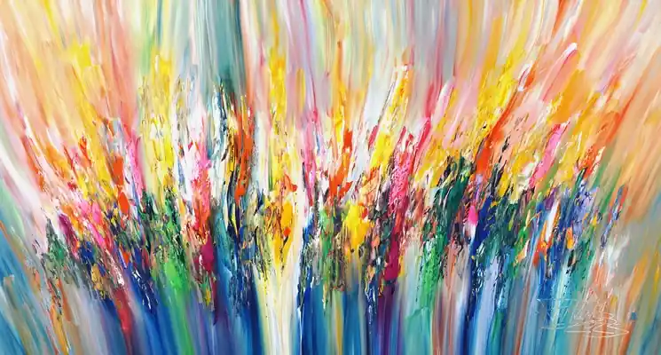 ▷ Happy summer days L 1 by Peter Nottrott, 2023 | Acrylic Painting Weekend Sale