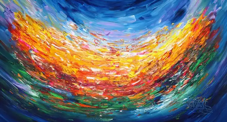 ▷ Hot Summer Wind L 3 by Peter Nottrott, 2023 | Acrylic Painting Save Now