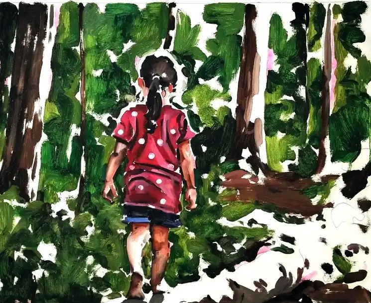 ▷ Walk in the forest II by Fèlix Coll, 2025 | Acrylic Painting Buy Direct