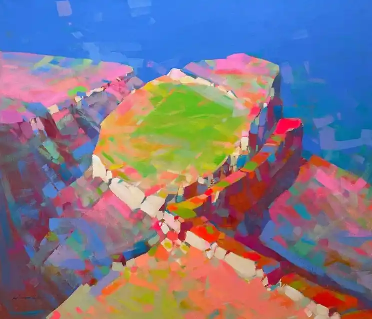 Free Returns ▷ Canyon by Vahe Yeremyan, 2024 | Oil Painting for Sale