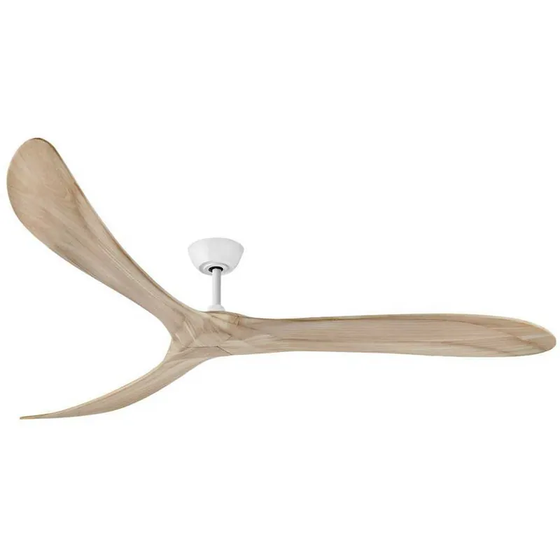 Swell 80 inch Matte White with Natural Blades Fan Direct From Manufacturer
