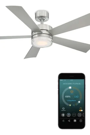 Wynd 52 inch Stainless Steel Downrod Ceiling Fan in 3500K Best Seller