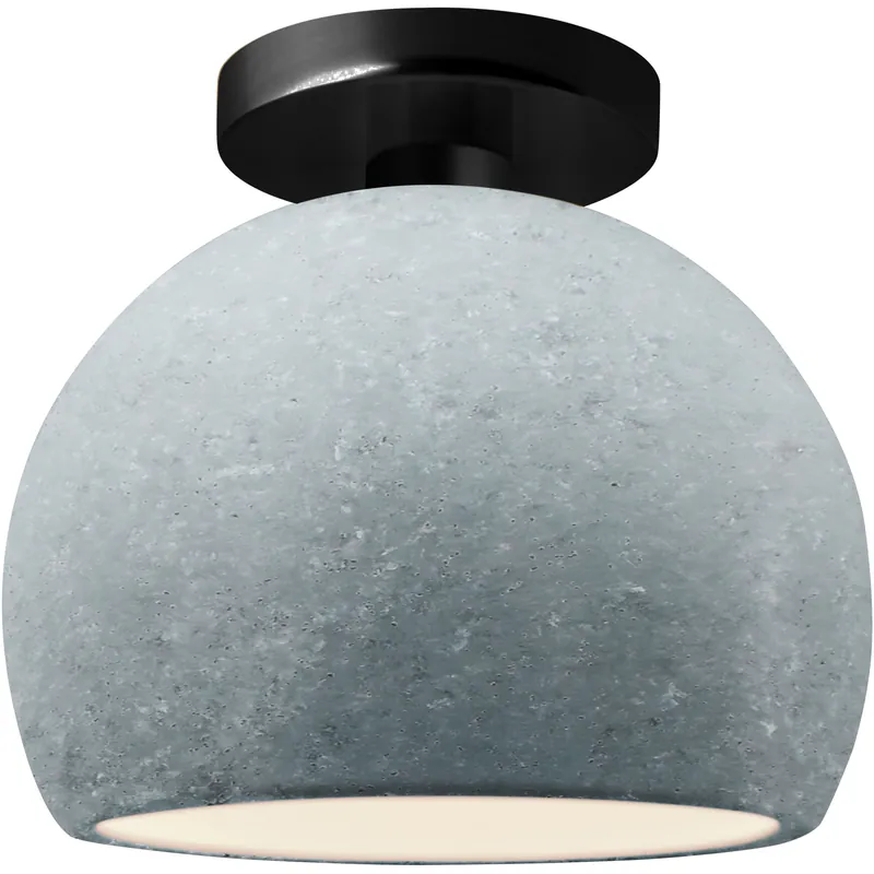 Radiance 1 Light 7 inch Matte Black and Concrete Semi-Flush Ceiling Light Seasonal Sale