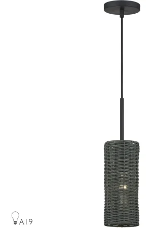 Worldwide Shipping Weavington 1 Light 5.13 inch Black Mini Pendant Ceiling Light