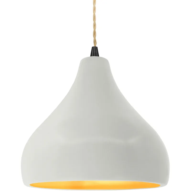Warranty Included Radiance LED 11.5 inch Matte Black and Matte White/Champagne Gold Pendant Ceiling Light