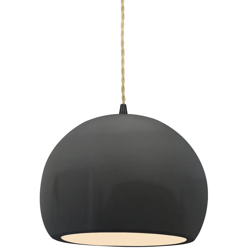 Seasonal Sale Radiance LED 7 inch Matte Black and Gloss Gray Pendant Ceiling Light
